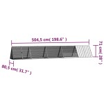 vidaXL Cușcă pentru iepuri antracit 504,5x80,5x71 cm oțel galvanizat vidaXL Cușcă pentru iepuri antracit 504,5x80,5x71 cm oțel galvanizat