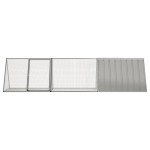 vidaXL Cușcă pentru iepuri, gri, 302,5x80,5x71 cm, oțel galvanizat