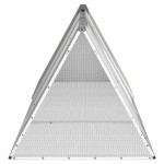 vidaXL Cușcă pentru iepuri, gri, 302,5x80,5x71 cm, oțel galvanizat