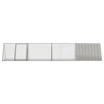 vidaXL Cușcă pentru iepuri, gri, 403,5x80,5x71 cm, oțel galvanizat