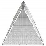 vidaXL Cușcă pentru iepuri, gri, 403,5x80,5x71 cm, oțel galvanizat