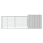 vidaXL Coteț pentru păsări, gri, 300x91x100 cm, oțel galvanizat