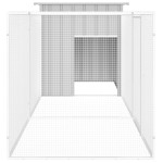 vidaXL Coteț pentru păsări, gri, 300x91x100 cm, oțel galvanizat