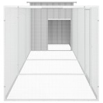 vidaXL Coteț pentru păsări, gri, 400x91x100 cm, oțel galvanizat vidaXL Coteț pentru păsări, gri, 400x91x100 cm, oțel galvanizat