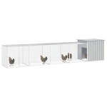 vidaXL Coteț pentru păsări, gri, 500x91x100 cm, oțel galvanizat vidaXL Coteț pentru păsări, gri, 500x91x100 cm, oțel galvanizat