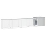 vidaXL Coteț pentru păsări, gri, 500x91x100 cm, oțel galvanizat vidaXL Coteț pentru păsări, gri, 500x91x100 cm, oțel galvanizat