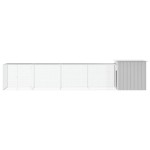 vidaXL Coteț pentru păsări, gri, 500x91x100 cm, oțel galvanizat vidaXL Coteț pentru păsări, gri, 500x91x100 cm, oțel galvanizat