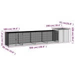 vidaXL Coteț pentru păsări, gri, 500x91x100 cm, oțel galvanizat vidaXL Coteț pentru păsări, gri, 500x91x100 cm, oțel galvanizat