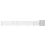 vidaXL Coteț pentru păsări, gri, 700x91x100 cm, oțel galvanizat vidaXL Coteț pentru păsări, gri, 700x91x100 cm, oțel galvanizat