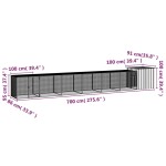 vidaXL Coteț pentru păsări, gri, 700x91x100 cm, oțel galvanizat vidaXL Coteț pentru păsări, gri, 700x91x100 cm, oțel galvanizat