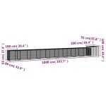 vidaXL Coteț pentru păsări, gri, 1000x91x100 cm, oțel galvanizat vidaXL Coteț pentru păsări, gri, 1000x91x100 cm, oțel galvanizat