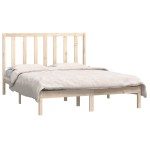 vidaXL Cadru de pat fără saltea, 135x190 cm, lemn masiv de pin vidaXL Cadru de pat fără saltea, 135x190 cm, lemn masiv de pin