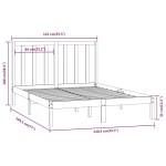 vidaXL Cadru de pat fără saltea, 135x190 cm, lemn masiv de pin vidaXL Cadru de pat fără saltea, 135x190 cm, lemn masiv de pin