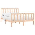 vidaXL Cadru de pat fără saltea, 140x190 cm, lemn masiv de pin vidaXL Cadru de pat fără saltea, 140x190 cm, lemn masiv de pin