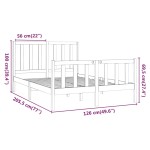 vidaXL Cadru de pat fără saltea, alb, 120x200 cm, lemn masiv pin vidaXL Cadru de pat fără saltea, alb, 120x200 cm, lemn masiv pin