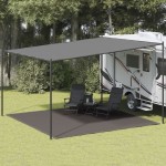 vidaXL Covor pentru cort, antracit, 400x400 cm vidaXL Covor pentru cort, antracit, 400x400 cm