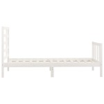 vidaXL Cadru de pat fără saltea, alb, 90x200 cm, lemn masiv pin