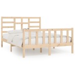vidaXL Cadru de pat King Size, 150x200 cm, lemn masiv vidaXL Cadru de pat King Size, 150x200 cm, lemn masiv