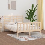 vidaXL Cadru de pat King Size, 150x200 cm, lemn masiv vidaXL Cadru de pat King Size, 150x200 cm, lemn masiv