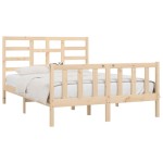 vidaXL Cadru de pat King Size, 150x200 cm, lemn masiv vidaXL Cadru de pat King Size, 150x200 cm, lemn masiv