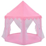 vidaXL Cort de joacă Princess cu 250 de bile, roz, 133x140 cm
