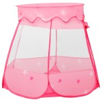 vidaXL Cort de joacă pentru copii cu 250 bile, roz, 102x102x82 cm