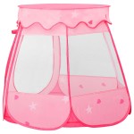 vidaXL Cort de joacă pentru copii cu 250 bile, roz, 102x102x82 cm