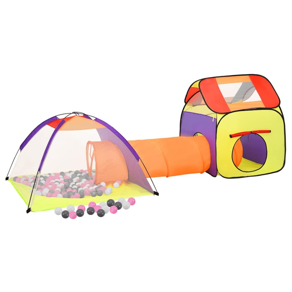 vidaXL Cort de joacă pentru copii 250 bile, multicolor, 338x123x111 cm