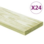 vidaXL Plăci de pardoseală 24 buc. 2,88 m² 1 m, lemn masiv pin tratat vidaXL Plăci de pardoseală 24 buc. 2,88 m² 1 m, lemn masiv pin tratat