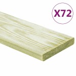 vidaXL Plăci de pardoseală 72 buc. 8,64 m² 1 m, lemn masiv pin tratat vidaXL Plăci de pardoseală 72 buc. 8,64 m² 1 m, lemn masiv pin tratat