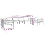 vidaXL Set mobilier de grădină cu perne, 8 piese, antracit, aluminiu