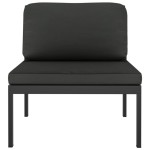 vidaXL Set mobilier de grădină cu perne, 9 piese, antracit, aluminiu vidaXL Set mobilier de grădină cu perne, 9 piese, antracit, aluminiu