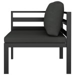 vidaXL Set mobilier de grădină cu perne, 9 piese, antracit, aluminiu vidaXL Set mobilier de grădină cu perne, 9 piese, antracit, aluminiu