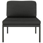 vidaXL Set mobilier de grădină cu perne, 9 piese, antracit, aluminiu vidaXL Set mobilier de grădină cu perne, 9 piese, antracit, aluminiu