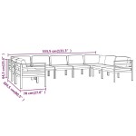 vidaXL Set mobilier de grădină cu perne, 9 piese, antracit, aluminiu vidaXL Set mobilier de grădină cu perne, 9 piese, antracit, aluminiu