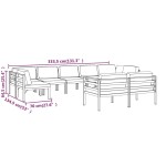 vidaXL Set mobilier de grădină cu perne, 9 piese, antracit, aluminiu
