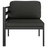 vidaXL Set mobilier de grădină cu perne, 8 piese, antracit, aluminiu