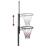 vidaXL Suport coș de baschet, transparent, 280-350 cm, policarbonat vidaXL Suport coș de baschet, transparent, 280-350 cm, policarbonat
