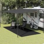 vidaXL Covor pentru cort, negru, 250x550 cm vidaXL Covor pentru cort, negru, 250x550 cm