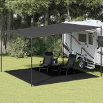 vidaXL Covor de cort, negru, 400x400 cm, HDPE vidaXL Covor de cort, negru, 400x400 cm, HDPE