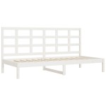 vidaXL Pat de zi fără saltea, alb, 80x200 cm, lemn masiv pin