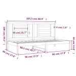 vidaXL Pat de zi fără saltea, 90x200 cm, lemn masiv pin