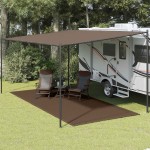 vidaXL Covor pentru cort, maro, 250x550 cm vidaXL Covor pentru cort, maro, 250x550 cm