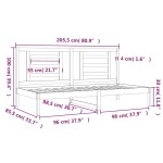 vidaXL Pat de zi fără saltea, 80x200 cm, lemn masiv pin