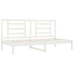 vidaXL Pat de zi fără saltea, alb, 80x200 cm, lemn masiv pin vidaXL Pat de zi fără saltea, alb, 80x200 cm, lemn masiv pin
