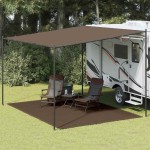 vidaXL Covor pentru cort, maro, 300x400 cm vidaXL Covor pentru cort, maro, 300x400 cm