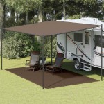 vidaXL Covor pentru cort, maro, 300x600 cm vidaXL Covor pentru cort, maro, 300x600 cm