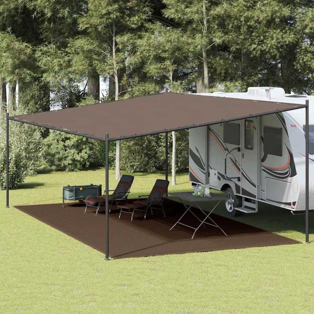 vidaXL Covor pentru cort, maro, 400x700 cm
