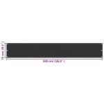 vidaXL Paravan de balcon, antracit, 75 x 500 cm, HDPE