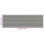 vidaXL Paravan pentru balcon, antracit și alb, 120 x 400 cm, HDPE